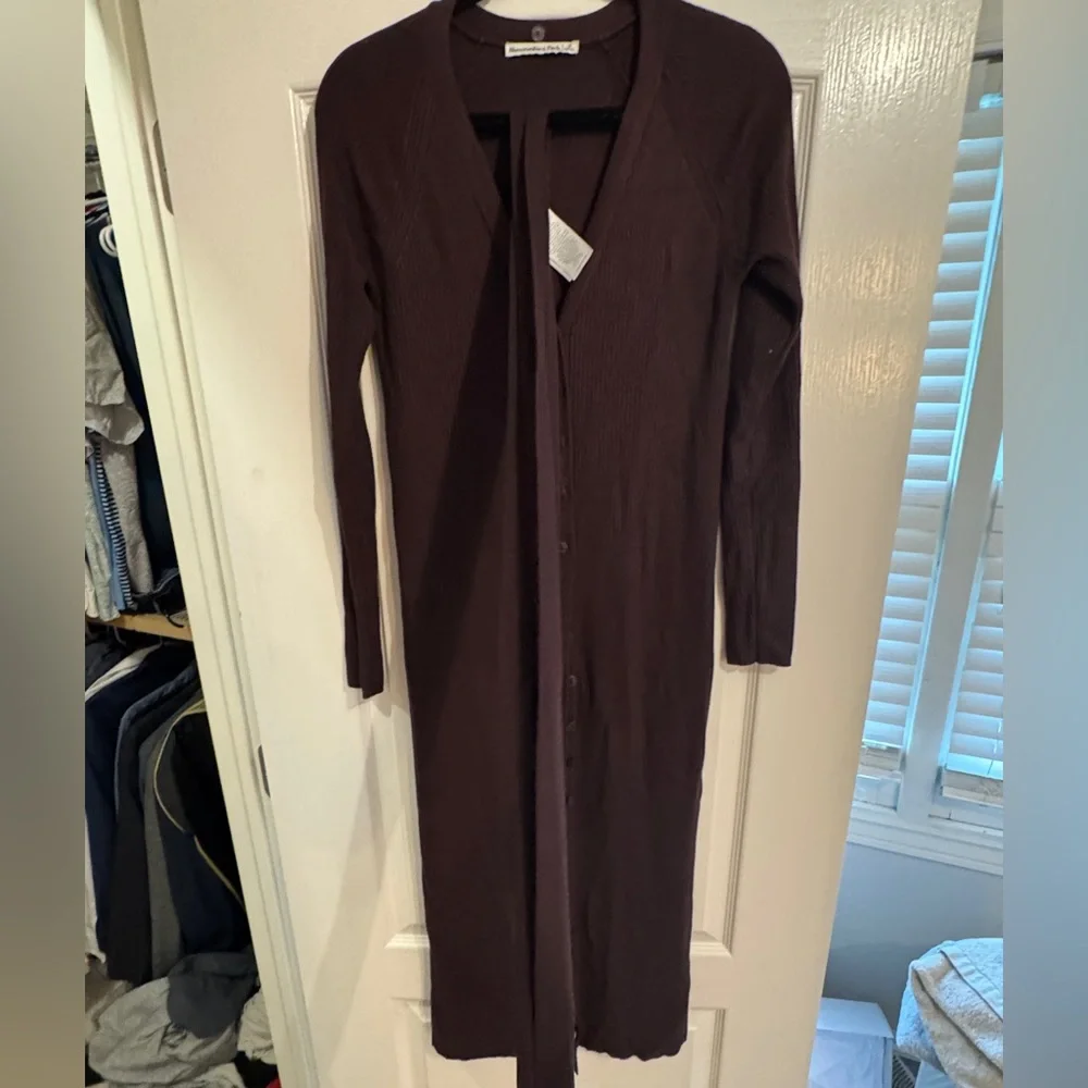 Abercrombie & Fitch x Kathleen Post Dark Brown Knit Sweater